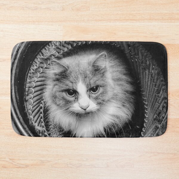 Item preview, Cat in Basket Black and White designed and sold by SquishStitches.