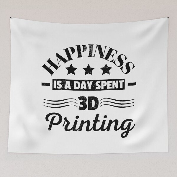 Item preview, Happiness Is A Day Spent 3D Printing  designed and sold by Printint.