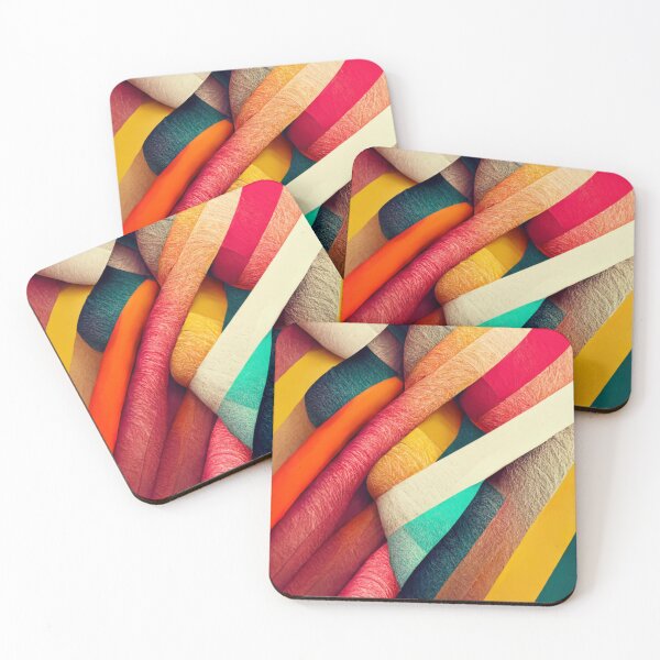 Item preview, Overlayed fabric pattern - colorful designed and sold by ontano.