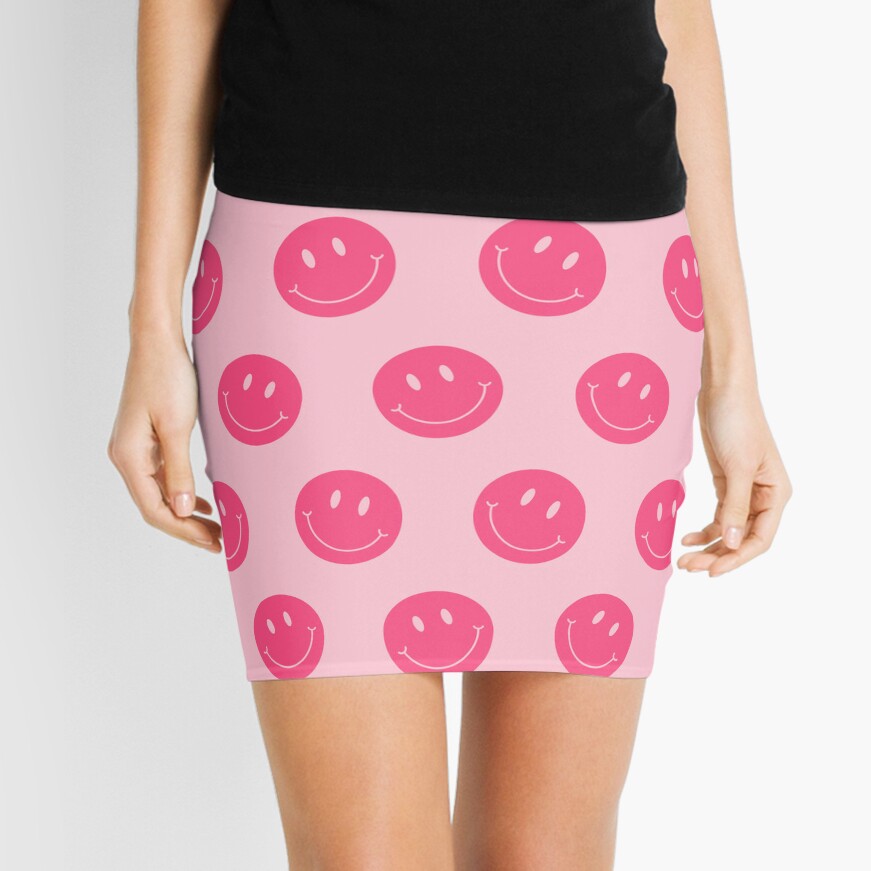 Preppy School Supplies, Smile, Pink, Aesthetic, Smile Face, Preppy  Aesthetic | Mini Skirt