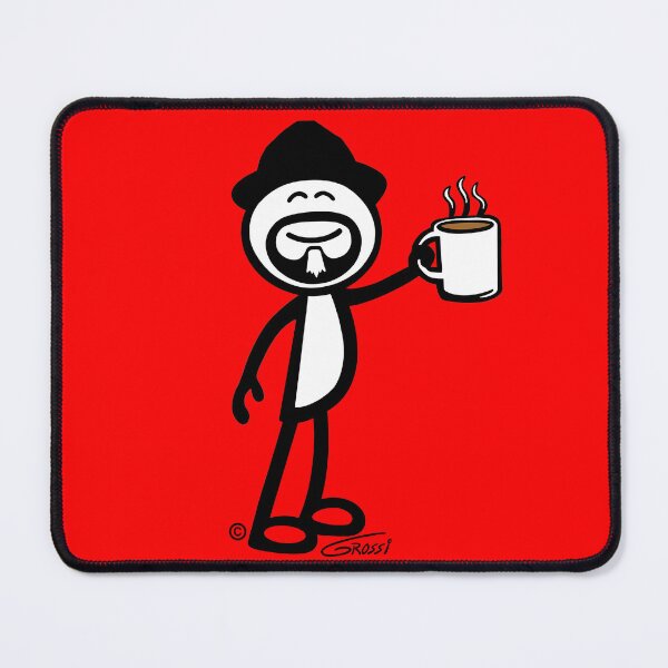 Item preview, GG Coffee Guy Stick Figure Red Background designed and sold by GDGCreations.