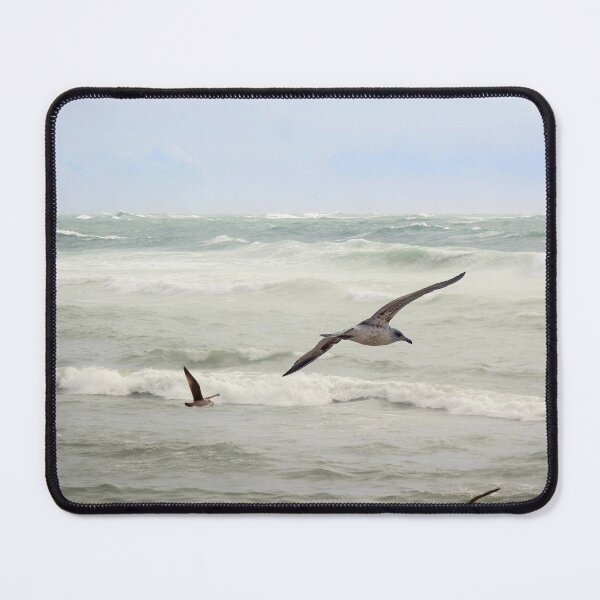 Item preview, Seagulls flying over rough sea designed and sold by Anna Lemos.