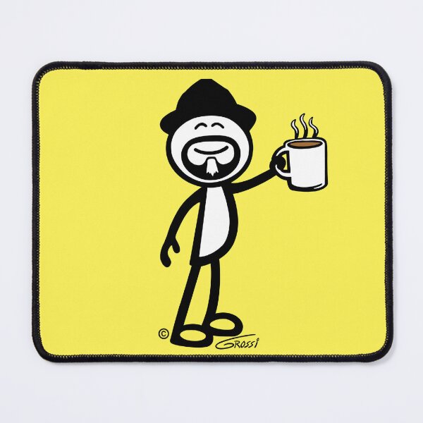 Item preview, GG Coffee Guy Stick Figure Yellow Background designed and sold by GDGCreations.