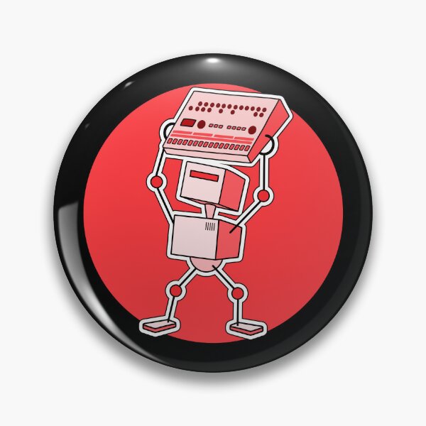 Item preview, Robot Holding Drum Machine Red Tint designed and sold by AtomicMalibu.