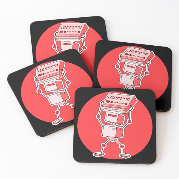 Item preview, Robot Holding Drum Machine Red Tint designed and sold by AtomicMalibu.