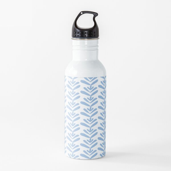 Block Print Blue Water Bottle