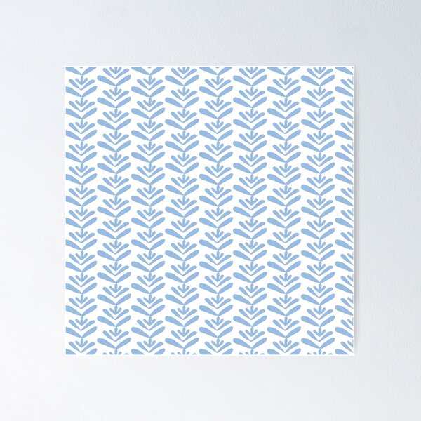 Block Print Blue Poster