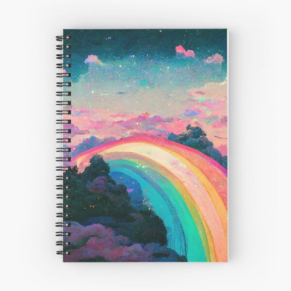 Item preview, Rainbow Bridge Pathway Painting designed and sold by MythicPrompts.