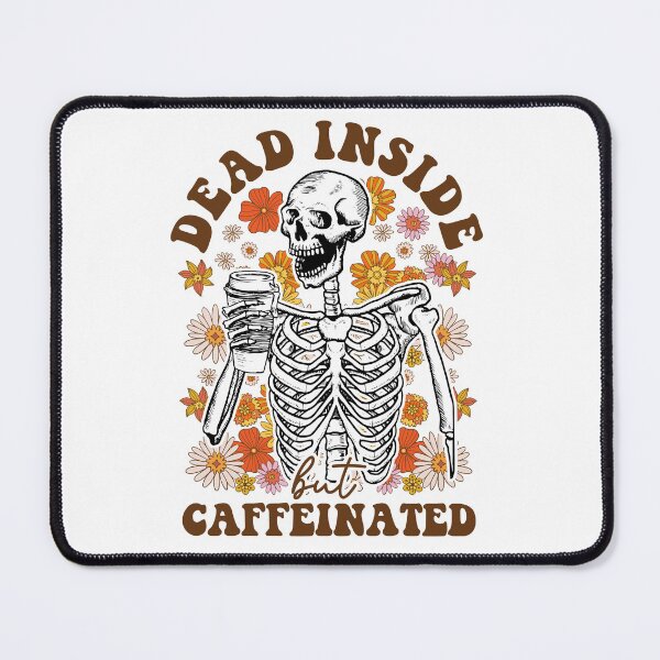 Item preview, Vintage Floral Skeleton - Dead Inside But Caffeinated designed and sold by nueschka.