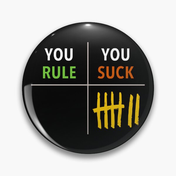 Item preview, You Rule - You Suck Score Chart designed and sold by Moodific.