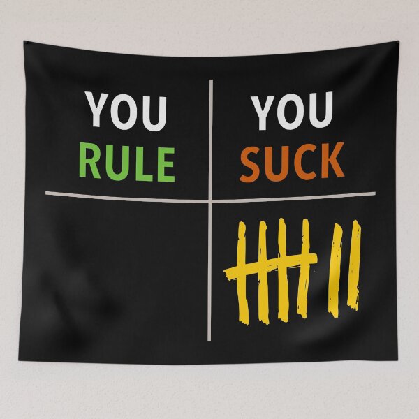 Item preview, You Rule - You Suck Score Chart designed and sold by Moodific.