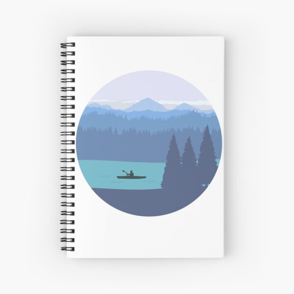 Item preview, Kayak, forest and mountains designed and sold by hearthewild.