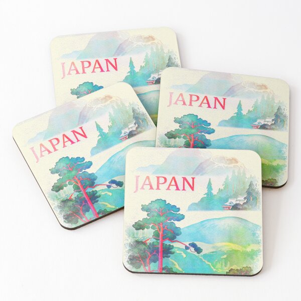 Item preview, Watercolor Japan Vintage travel poster  designed and sold by AKR-Hobby.