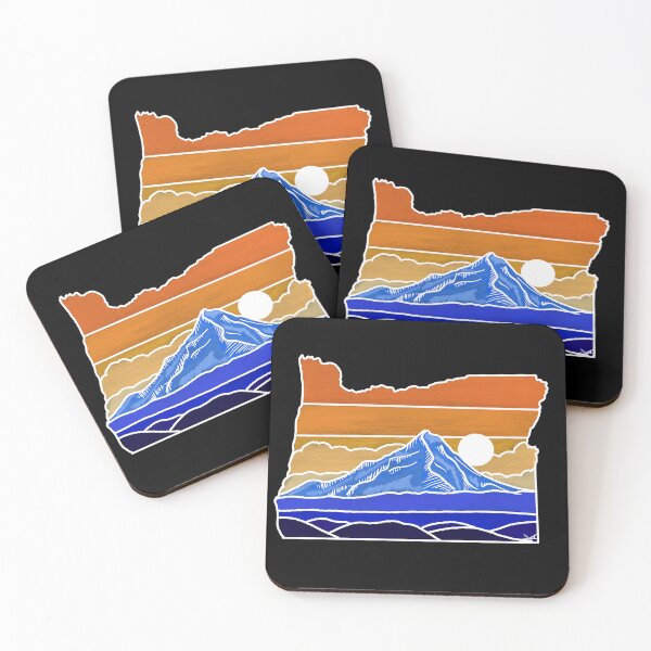 Aperçu de l'œuvre Bloc de couleur Mt. Hood Sunrise créée et vendue par Fernheart Designs.