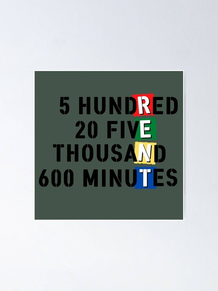 5-hundred-20-five-thousand-600-minutes-poster-for-sale-by-dmbdana