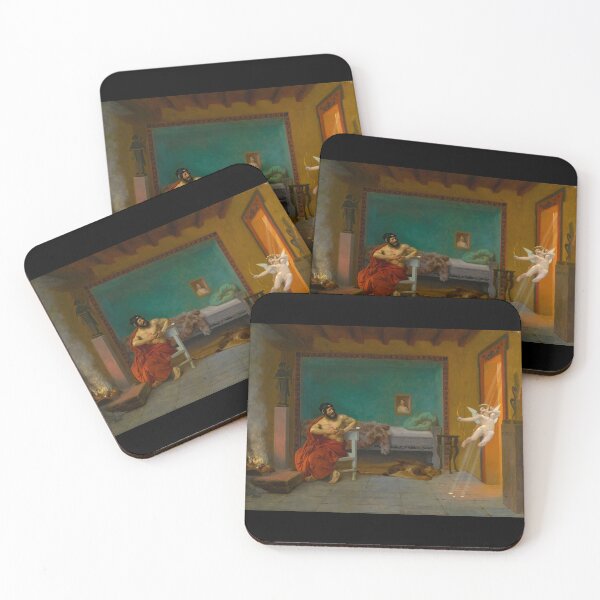 Item preview, The Story of Anacreon (Four Works): Cupid at the Door in a Rainstorm; Young Love's Shivering Limbs the Embers Warm; Cupid Runs out the Door; The Poet Dreams of Cupid by the Fire designed and sold by TeeARTHY.