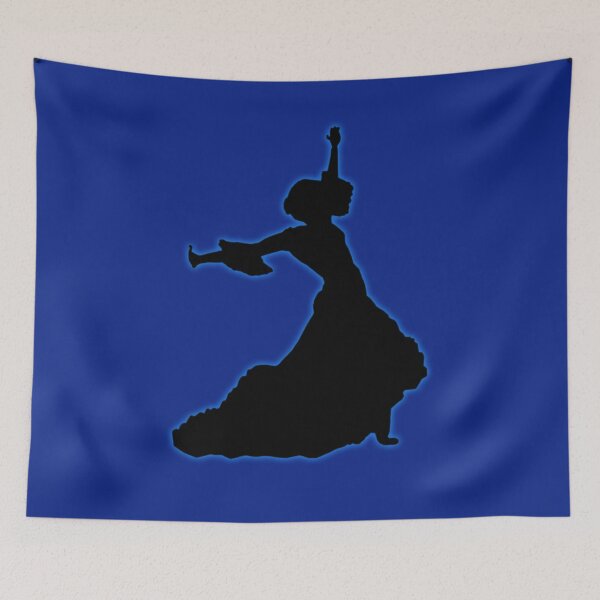 Item preview, Blue Glowing Flamenco Dancer designed and sold by janraydesigns.