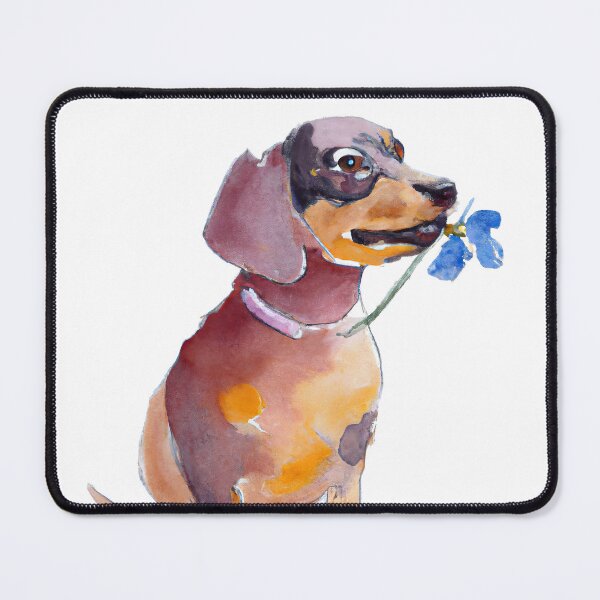 Item preview, Dachshund Puppy Flower Power designed and sold by DiscoGypsyFish.