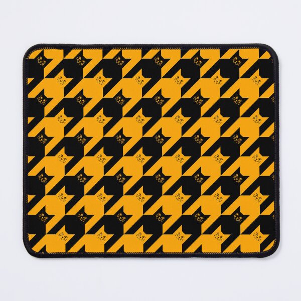 Item preview, Halloween Catstooth Black and Orange Cat Houndstooth Pattern designed and sold by Julie Erin Designs.