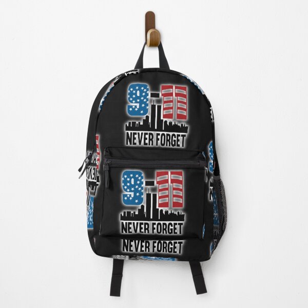 Item preview, 9-11 NEVER FORGET with a silhouetted view of the Twin Towers  designed and sold by AmericaFreedom.