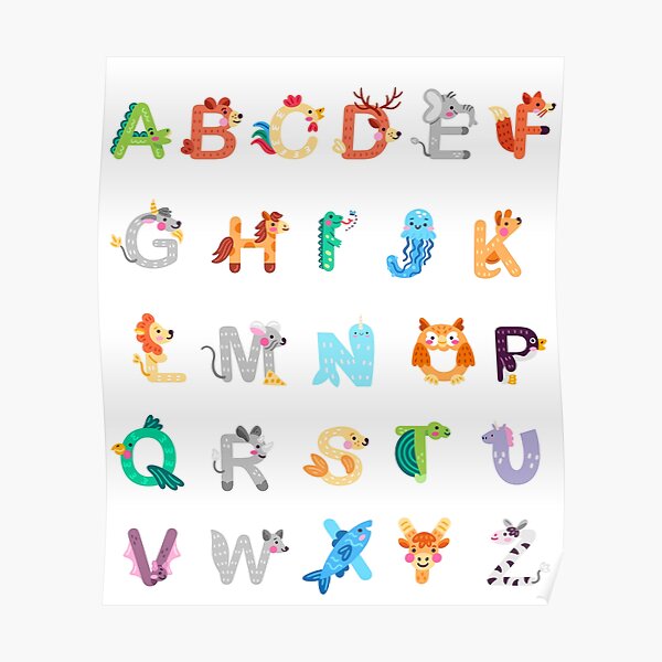 "Alphabet,Animal Alphabet Art,Alphabet Nursery,Alphabet Animals,back to school,Homeschool