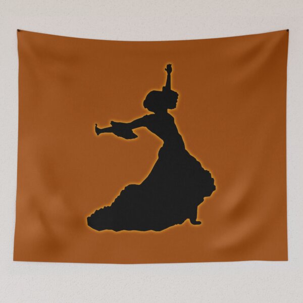 Item preview, Orange Glowing Flamenco Dancer designed and sold by janraydesigns.