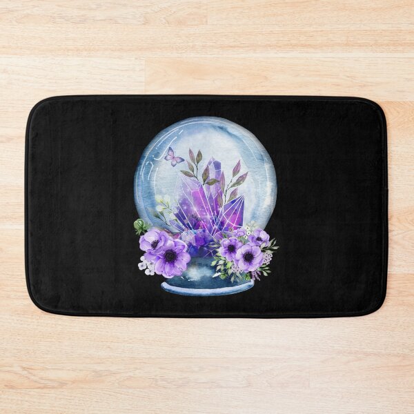 Item preview, galaxy floral crystal ball sticker designed and sold by aleph42-studio.