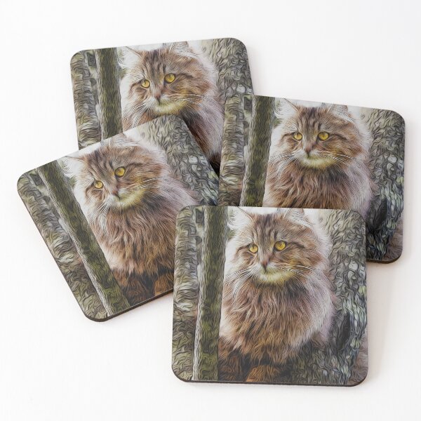 Item preview, The Tree Dweller - Maine Coon Kitty Artwork designed and sold by NaturePrints.