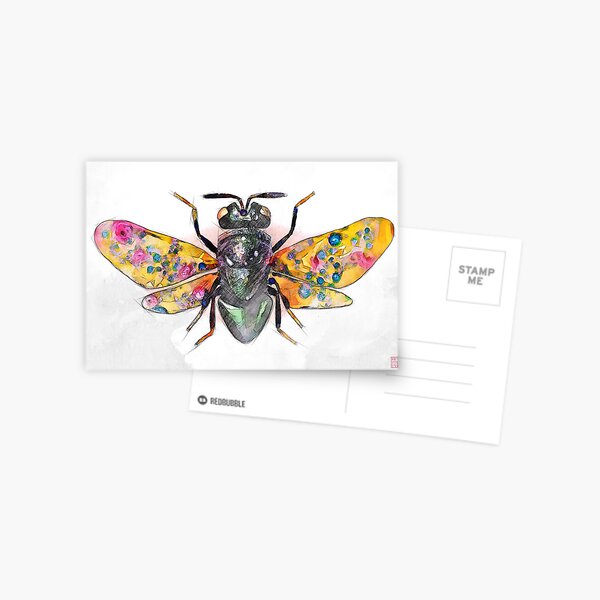 Item preview, Jewelled Sawfly Watercolour designed and sold by ArtShare.