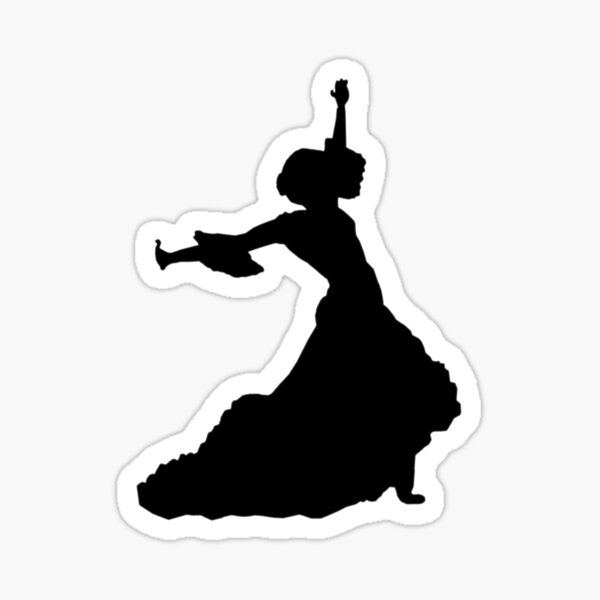 Item preview, White Glowing Flamenco Dancer designed and sold by janraydesigns.