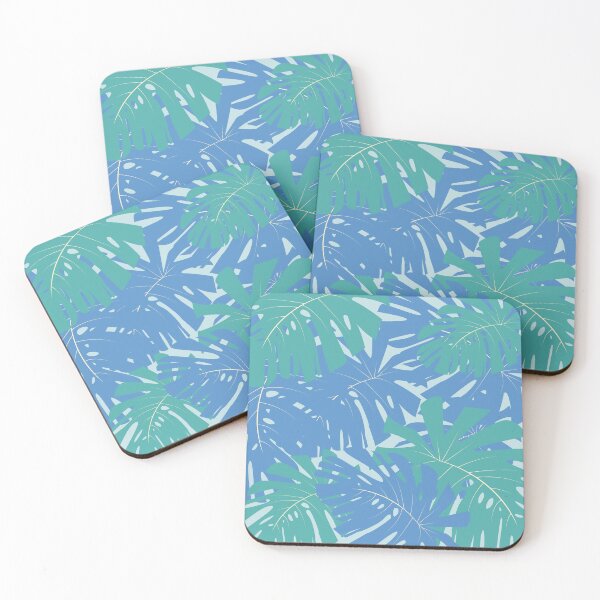 Item preview, Blue Tropical Leaves - Coastal Grandmother Vibe designed and sold by AnAwkwardOtter.