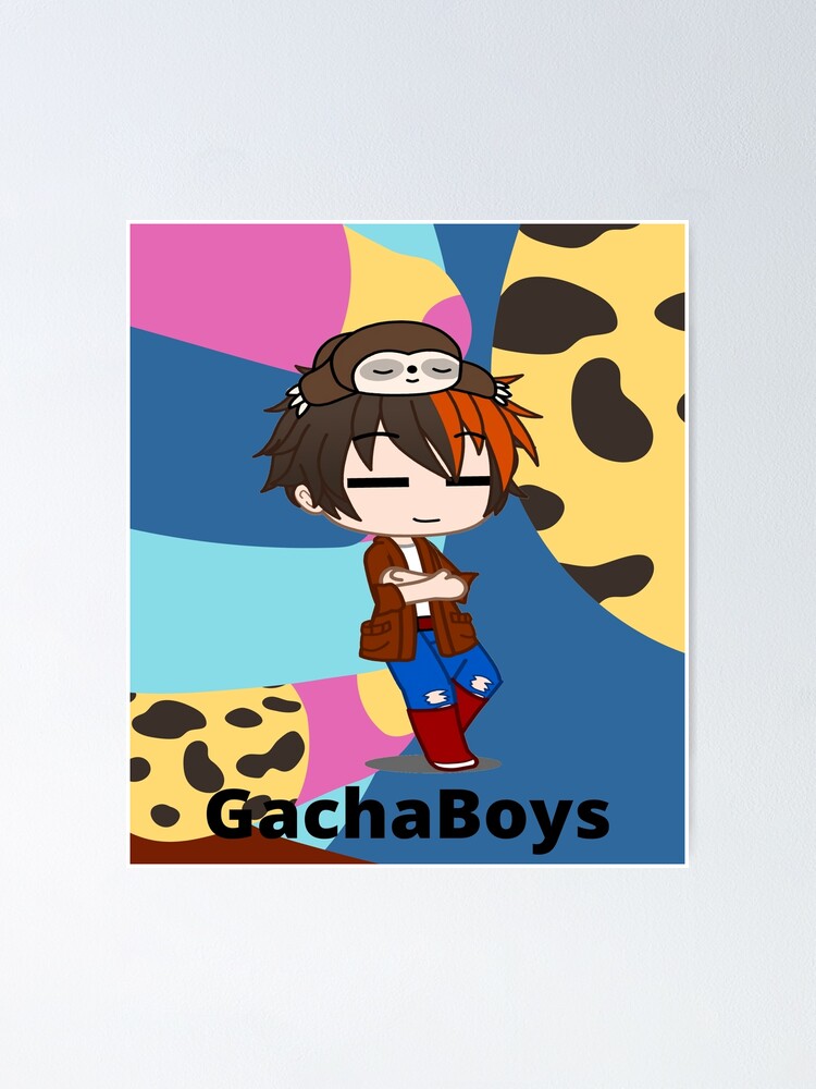 Gacha club boy with vintage background. Study box. Gacha Boy