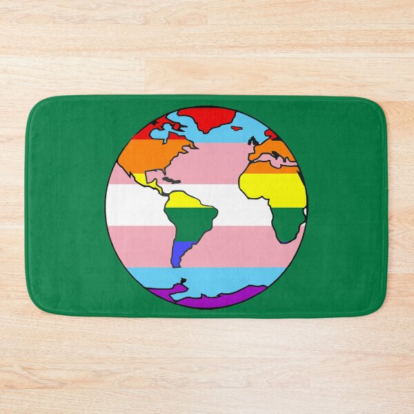 Item preview, Eco LGBTQ+ activist green climate campaigner rainbow flag designed and sold by incurablehippie.