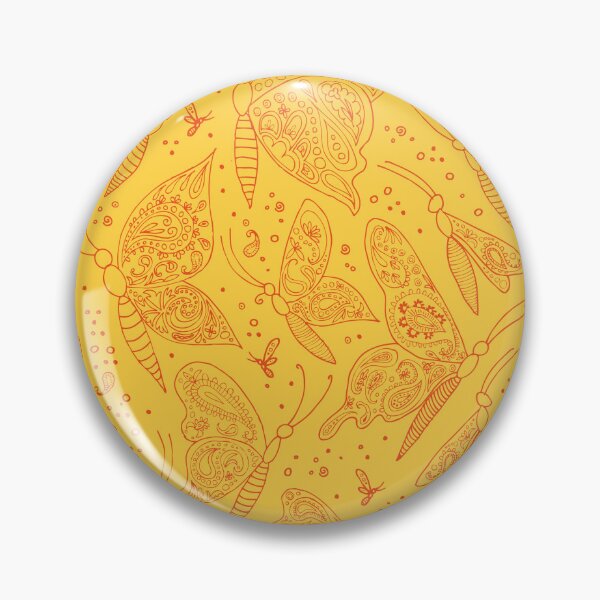 Item preview, Paisley butterflies yellow-orange designed and sold by kobyakov.