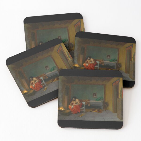 Item preview, The Story of Anacreon (Four Works): Cupid at the Door in a Rainstorm; Young Love's Shivering Limbs the Embers Warm; Cupid Runs out the Door; The Poet Dreams of Cupid by the Fire designed and sold by TeeARTHY.