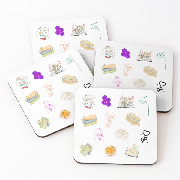 Item preview, Beautiful Flowers Growing From Book, cute pastels florals pack for bookworms, flower lovers and book lovers designed and sold by haRexia.