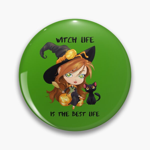 Item preview, Witch Life Is The Best Life with black cat designed and sold by Edenglow Prints & Peculiars.