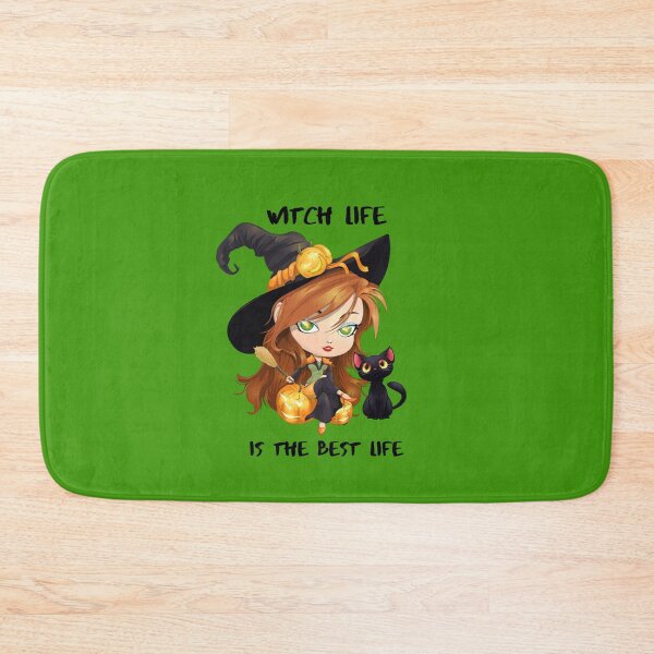 Item preview, Witch Life Is The Best Life with black cat designed and sold by Edenglow Prints & Peculiars.