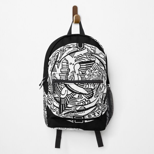 Item preview, Seagul in turbulent ocean with fish and lighthouse on manhole in Japan - White designed and sold by mattraski.