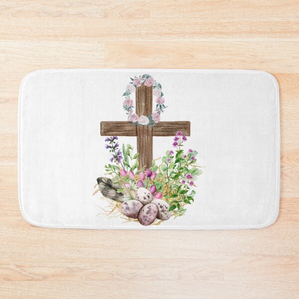 Item preview, Watercolor Floral Wooden Cross  designed and sold by silviaol.