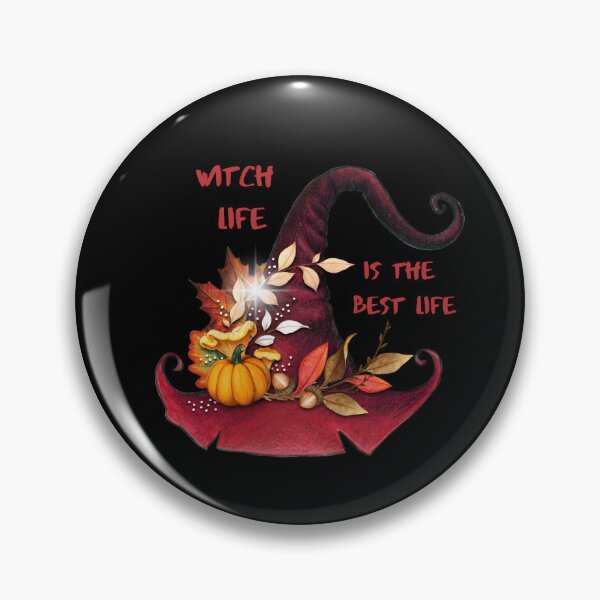 Item preview, Witch Life Is The Best Life w/red witch hat designed and sold by Edenglow Prints & Peculiars.