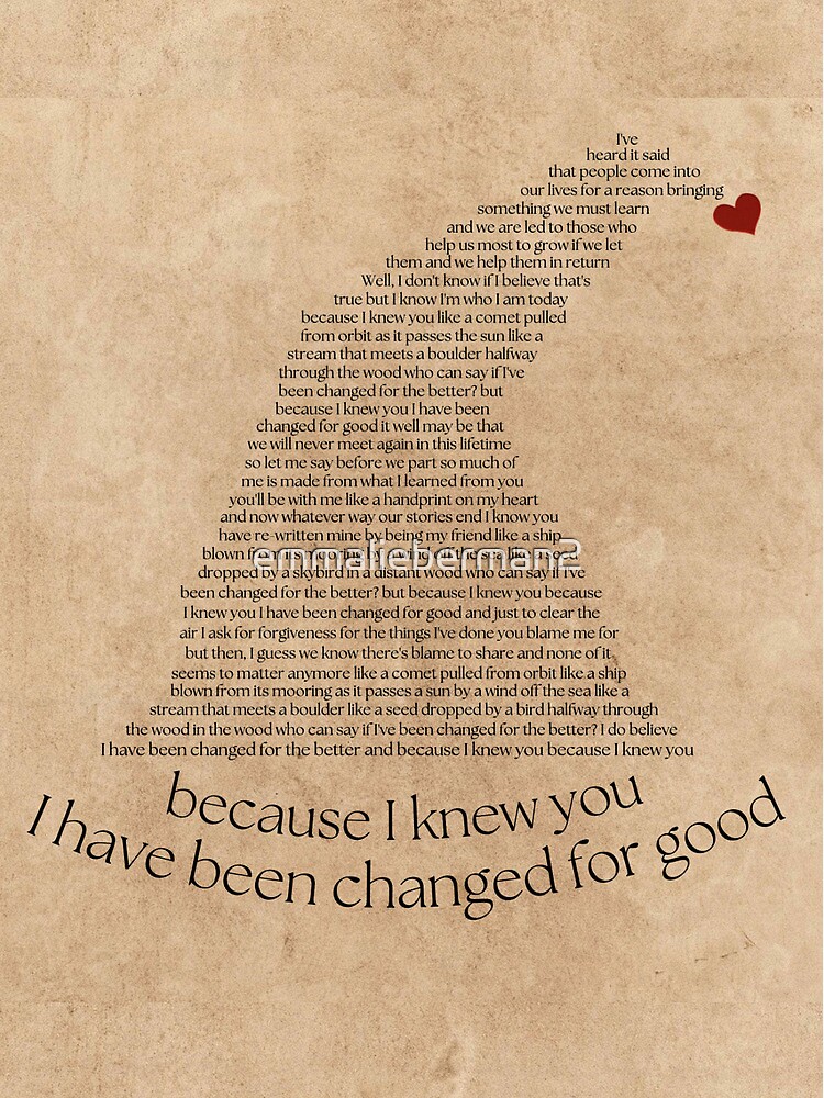 For Good Lyrics Wicked 