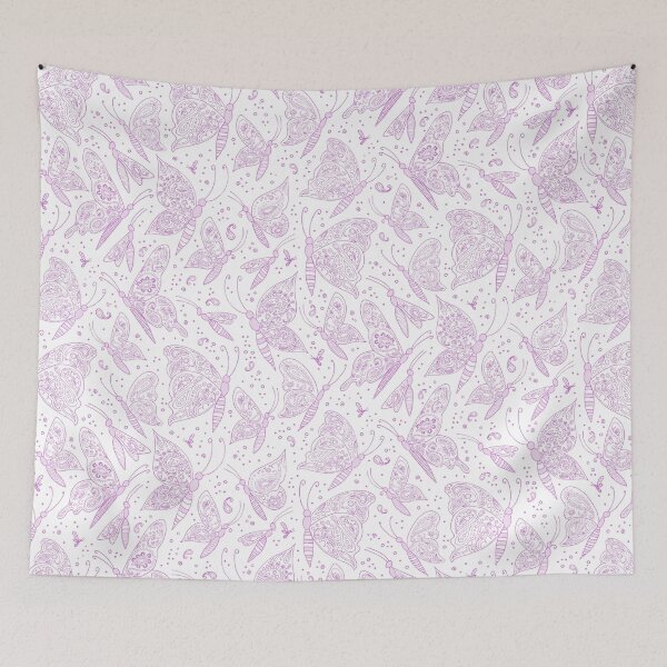 Item preview, Paisley butterflies white-pink designed and sold by kobyakov.