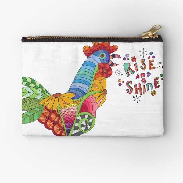 Shay's Rise and Shine Rooster Zipper Pouch