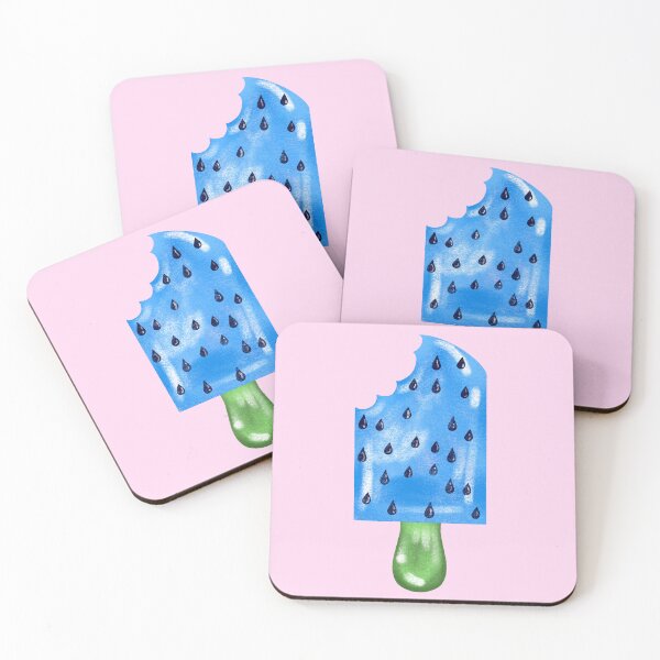 Item preview, Blue Watermelon Popsicle With Pink Background  designed and sold by missmann.