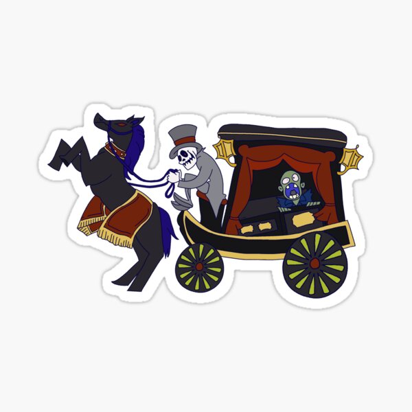 Item preview, Halloween Hearse Horse Carriage Inflatable Inspired Zombie Skeleton designed and sold by honeycombdraws.