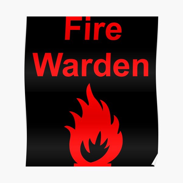 fire-warden-by-exit-incorporated-sticker-poster-for-sale-by