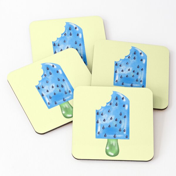 Item preview, Blue Watermelon Popsicle With Yellow Background  designed and sold by missmann.