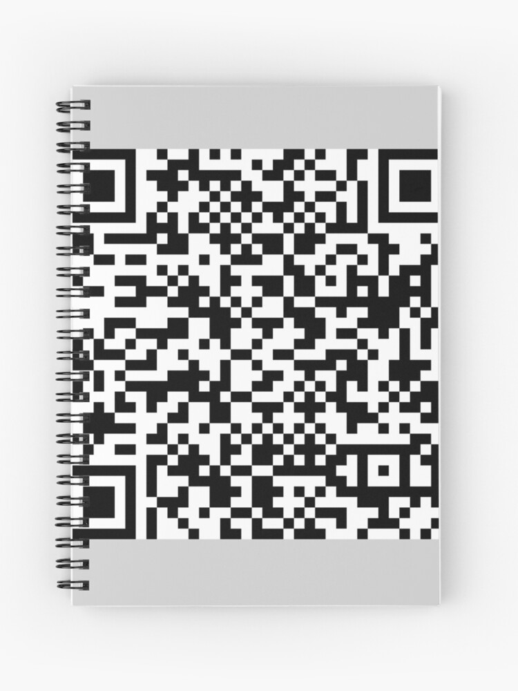 Rick Roll QR Code Troll | Spiral Notebook