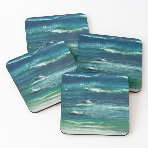 Item preview, Waves at Gansey monoprint designed and sold by KaySolDesigns.